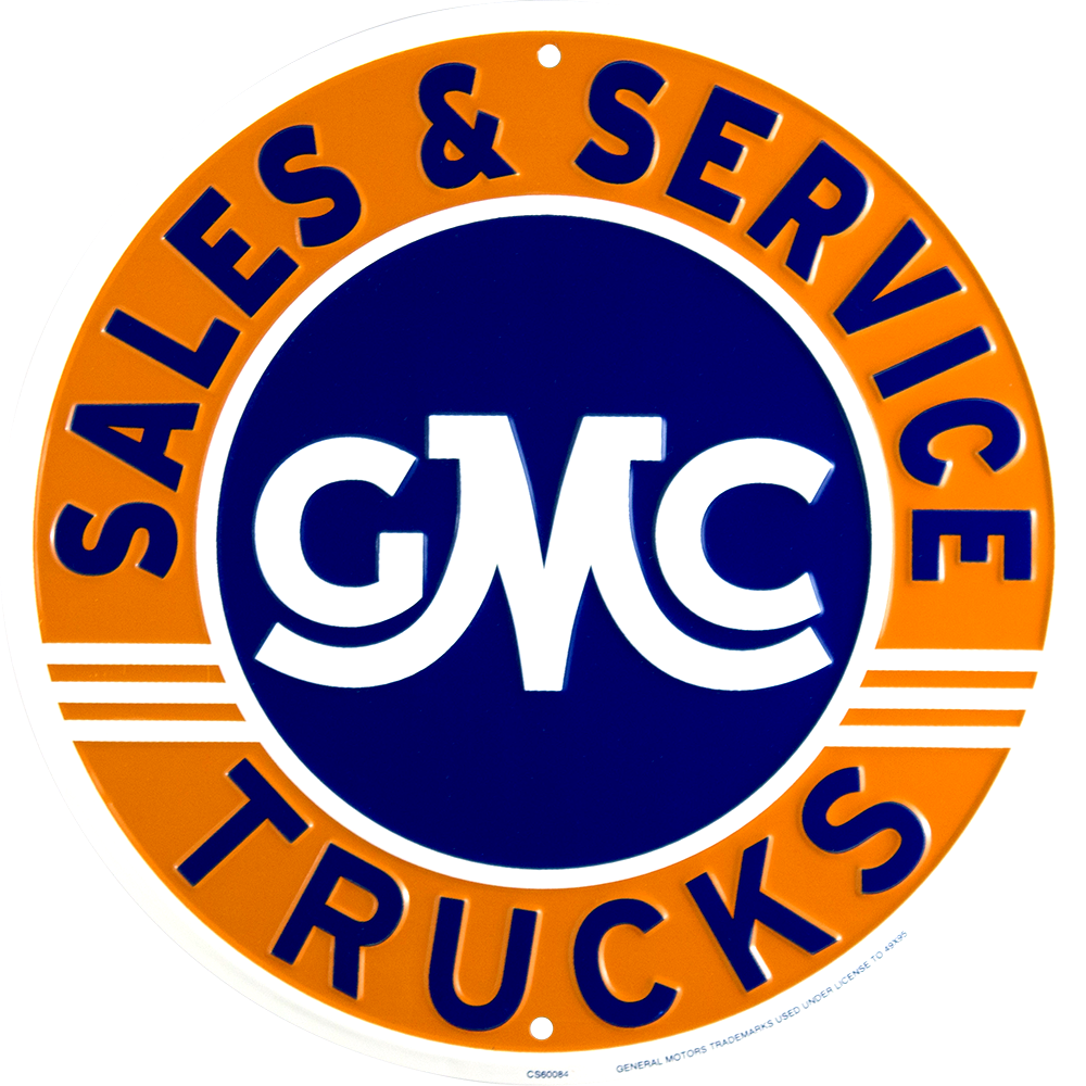 CS60084 - GMC Trucks Sales and Service Circle Sign