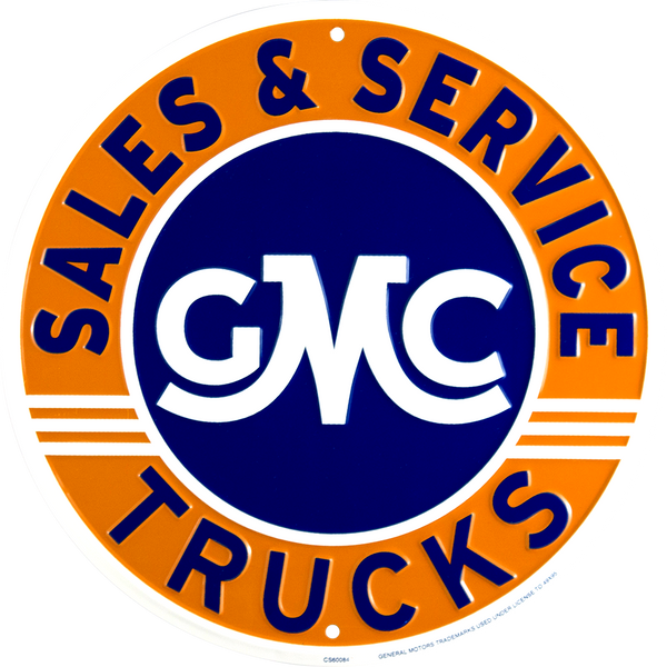 CS60084 - GMC Trucks Sales and Service Circle Sign