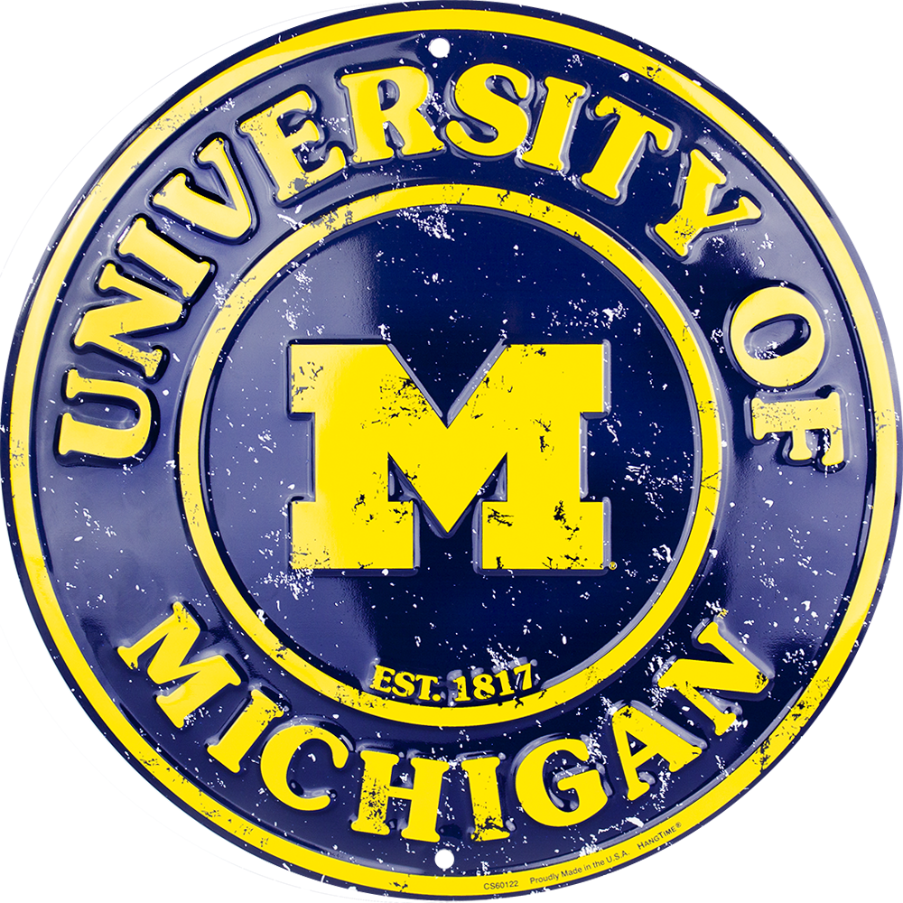 CS60122 - Michigan Wolverines Circle Sign