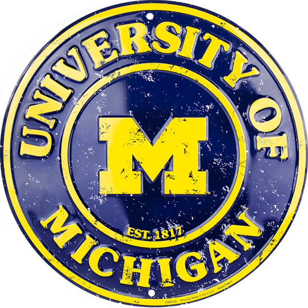 CS60122 - Michigan Wolverines Circle Sign