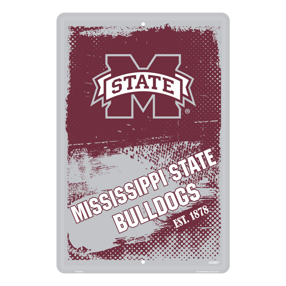 PS30184-  Mississippi Bulldogs Grunge Sign