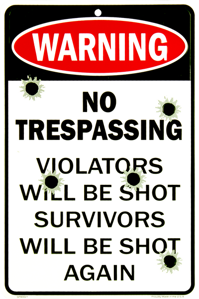 SP80021 - Warning No Trespassing
