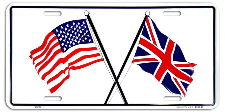 2358 - Old Glory And Union Jack Flags