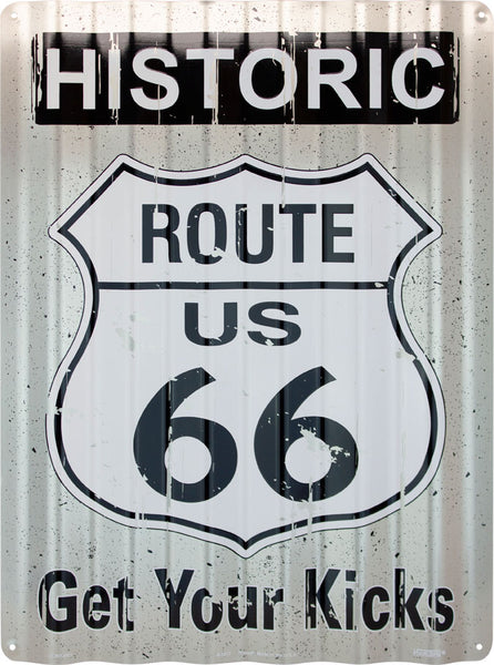 COR32003 - Historic Route 66 Get Your Kicks Corrugated Signs