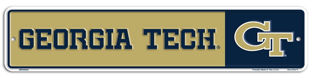 Georgia Tech Hand Sign MSTR20226 - Georgia Tech Yellow Jackets Street Sign – HangTime