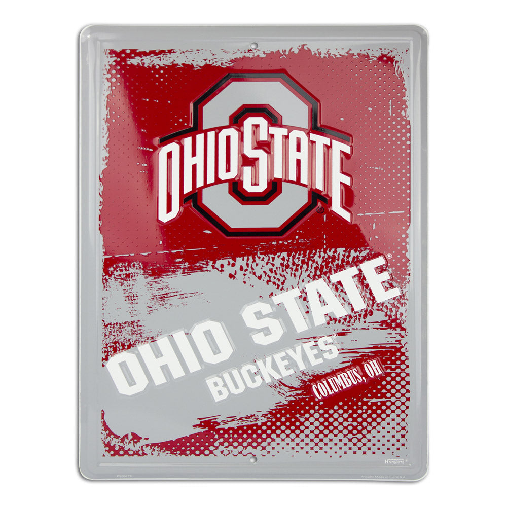 PS30178-  Ohio State Buckeyes Grunge Sign