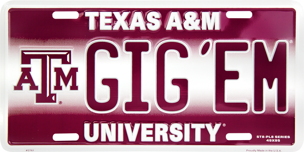 2761 - Texas A&M Aggies GIG'EM ST8-PL8 – HangTime