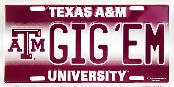 2761 - Texas A&M Aggies GIG'EM ST8-PL8