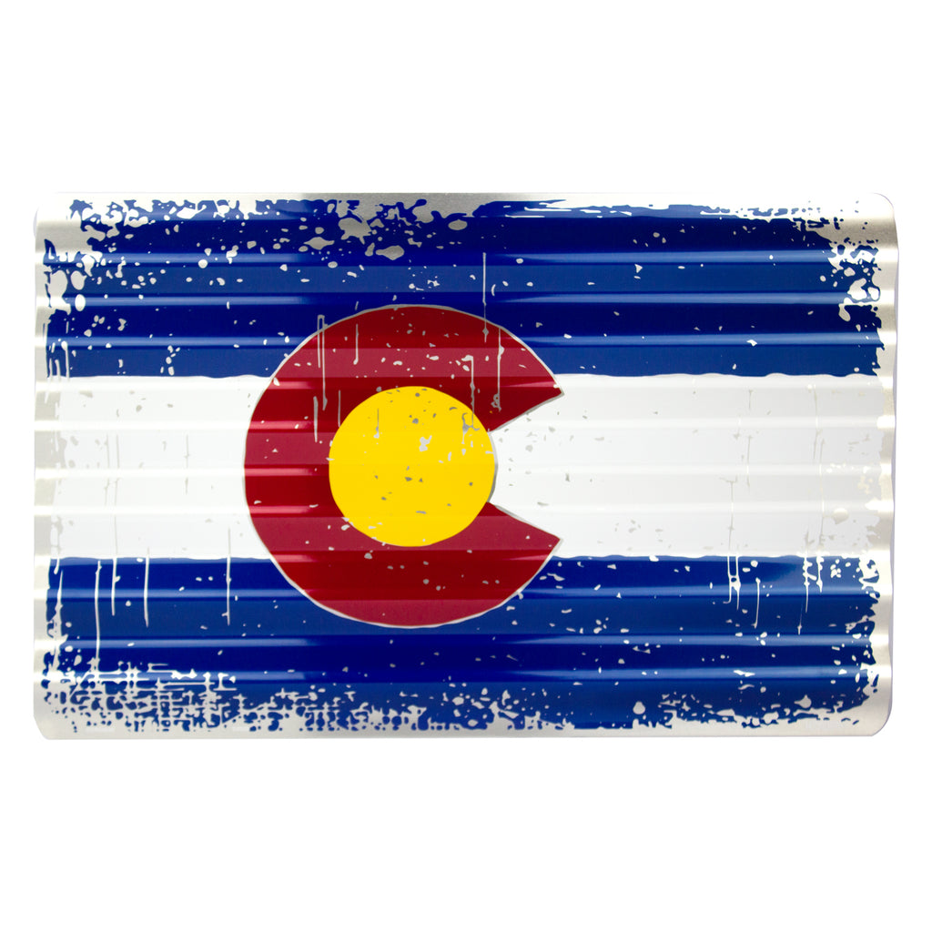 COR32036 - Colorado Flag Corrugated Sign