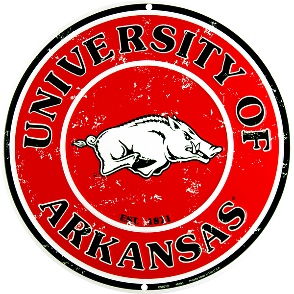 CS60107 - Arkansas Razorbacks Circle Sign