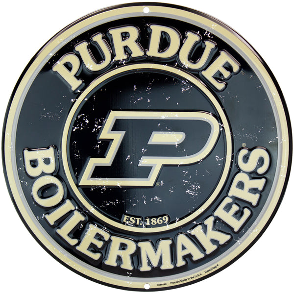 CS60146 - Purdue Boilermakers Circle Signs