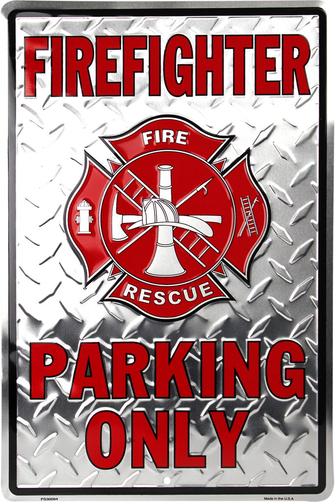 PS30094 - Firefighter Parking Only With Maltese Cross