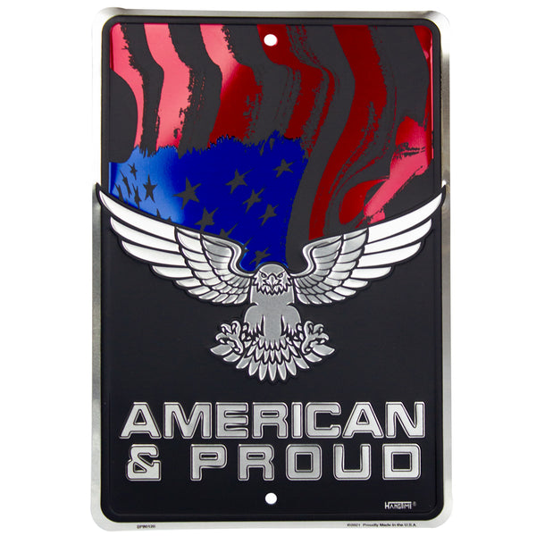 SP80120 - American and Proud with Eagle 8" x 12"